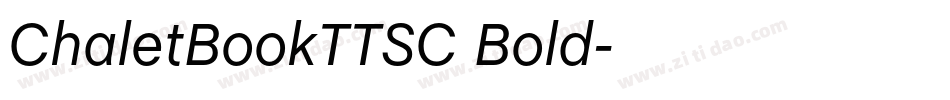 ChaletBookTTSC Bold字体转换